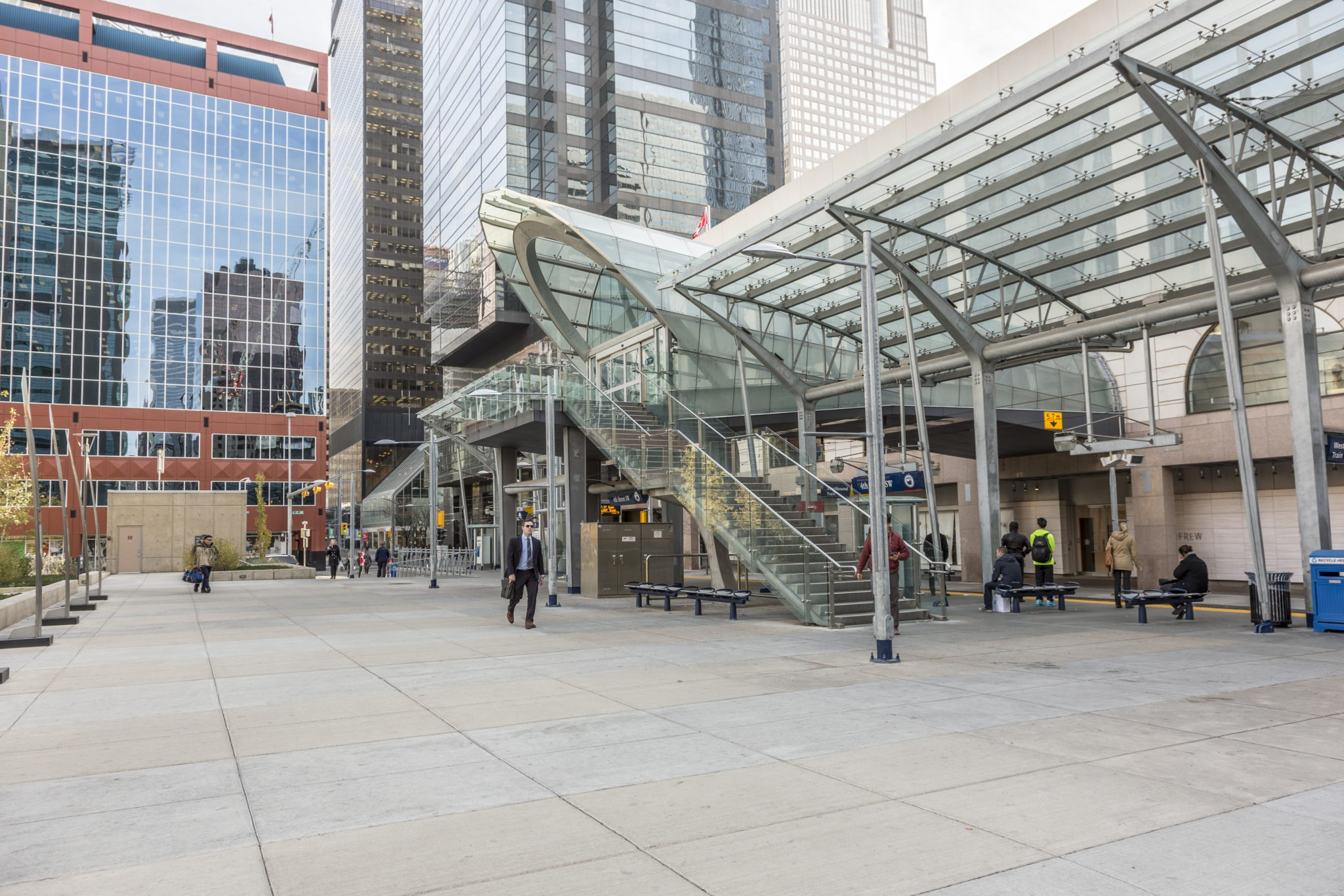 Calgary LRT 7th Ave Station + 15 Canopy, Vestibule/Enclosure