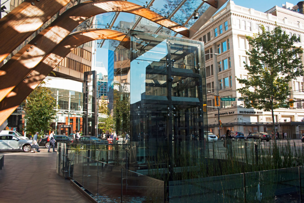 Telus Garden Glass Elevator Glass Enclosure Architectural Glass