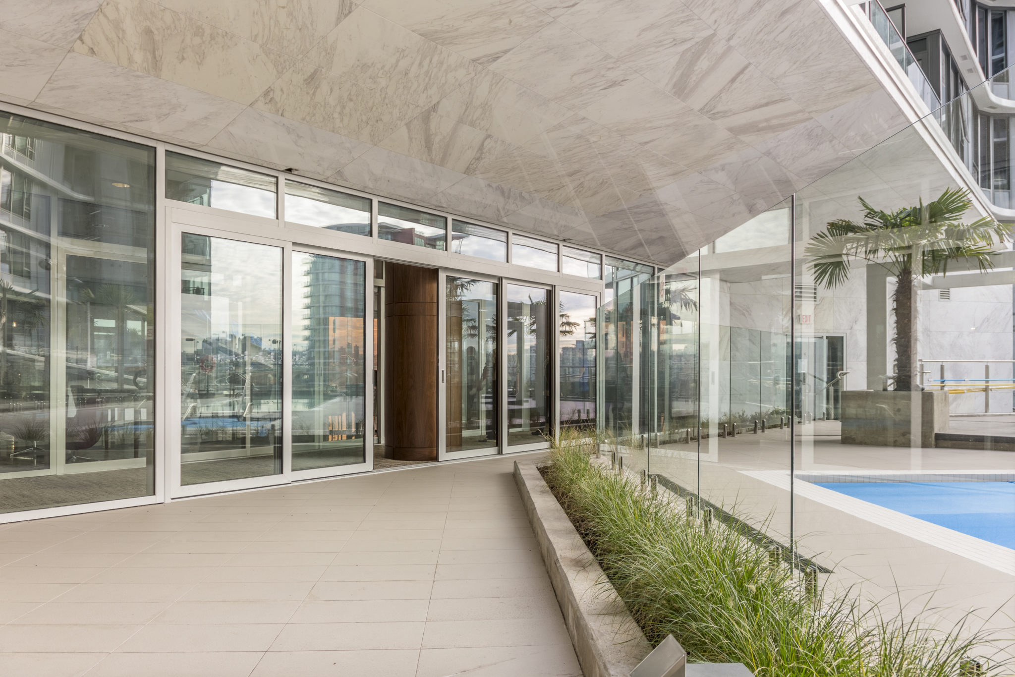 One Pacific Poolside Amenity Room VUE Sliding Doors Architectural