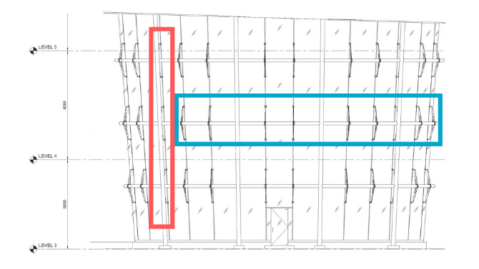 Atrium Elevation View Demonstrating Structural Support.